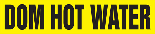 Roll Tape Pipe Marker: Dom Hot Water roll size 1" x 54-ft 1/Roll - RTA132SM