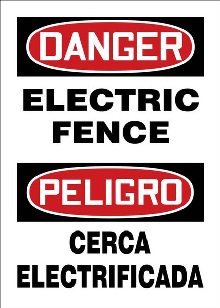 Spanish Bilingual Safety Sign 14" x 10" Aluminum 1/Each - SBMADM033VA