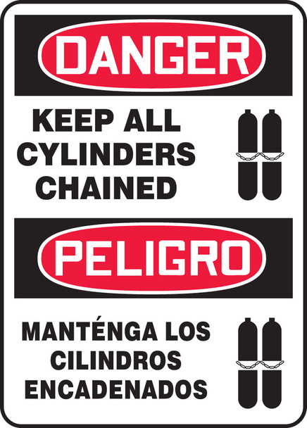 Spanish Bilingual Safety Sign 14" x 10" Accu-Shield 1/Each - SBMCPG027XP