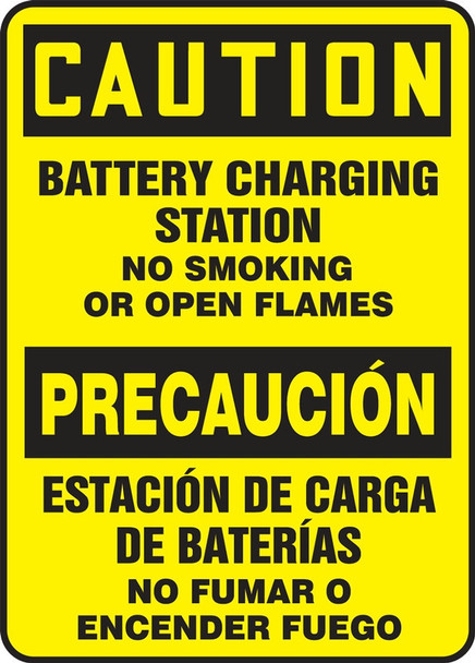 BILINGUAL SAFETY SIGN - SPANISH 14" x 10" Dura-Plastic 1/Each - SBMELC640XT