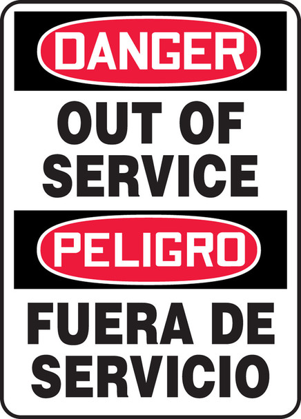 BILINGUAL SAFETY SIGN - SPANISH 20" x 14" Aluma-Lite 1/Each - SBMEQT003XL