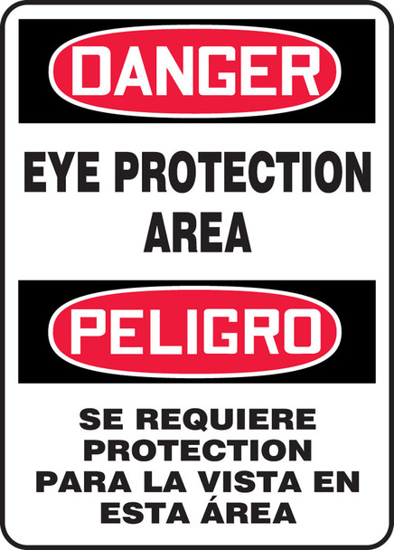 Spanish Bilingual Safety Sign 14" x 10" Plastic 1/Each - SBMPPE122VP