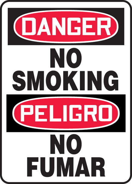 BILINGUAL SAFETY SIGN - SPANISH 14" x 10" Dura-Plastic 1/Each - SBMSMK133XT