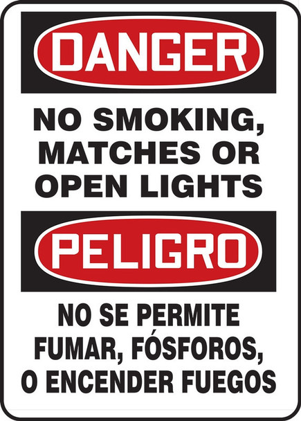 BILINGUAL SAFETY SIGN - SPANISH 14" x 10" Plastic 1/Each - SBMSMK136VP