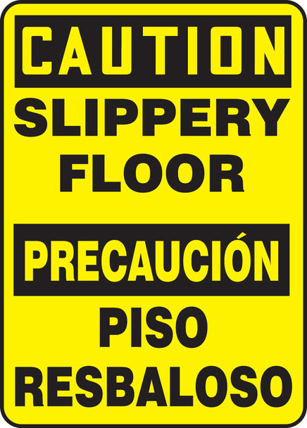 Spanish Bilingual Safety Sign 14" x 10" Accu-Shield 1/Each - SBMSTF662XP