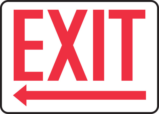 Safety Sign: Exit (Left Arrow Below) Spanish 10" x 14" Aluma-Lite 1/Each - SHMADC532XL