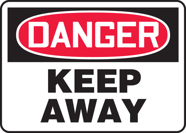OSHA Danger Safety Sign: Keep Away Spanish 10" x 14" Adhesive Vinyl 1/Each - SHMADM143VS