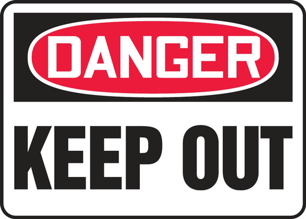 OSHA Danger Safety Sign: Keep Out Spanish 7" x 10" Adhesive Vinyl 1/Each - SHMATR111VS