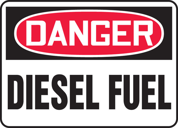 OSHA Danger Safety Sign: Diesel Fuel Spanish 14" x 20" Dura-Plastic 1/Each - SHMCHL211XT