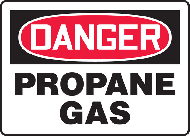 OSHA Danger Safety Sign: Propane Gas Spanish 10" x 14" Plastic 1/Each - SHMCHL235VP