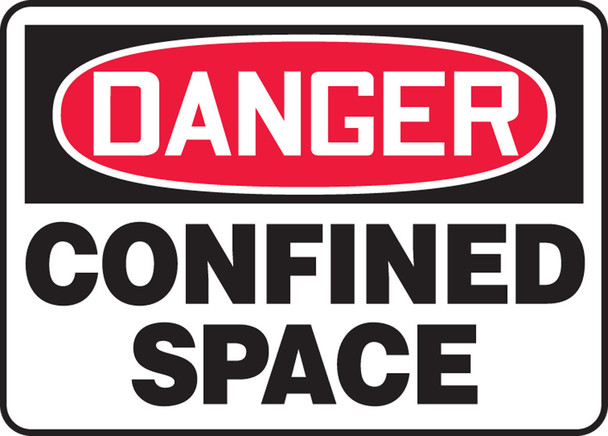 OSHA Danger Safety Sign: Confined Space Spanish 14" x 20" Plastic 1/Each - SHMCSP010VP