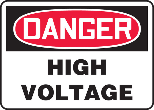 OSHA Danger Safety Sign: High Voltage Spanish 18" x 24" Accu-Shield 1/Each - SHMELC078XP