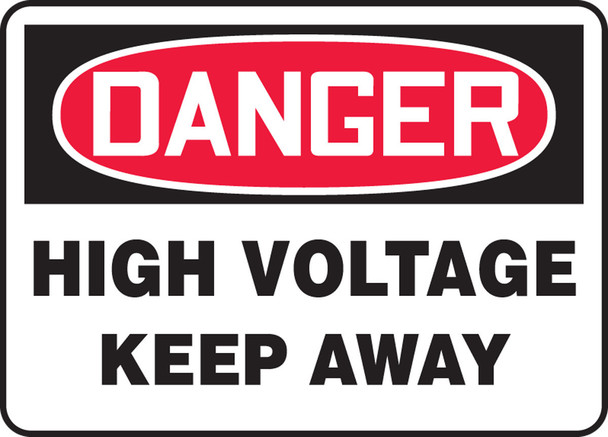 OSHA Danger Safety Sign: High Voltage - Keep Away Spanish 7" x 10" Aluminum 1/Each - SHMELC141VA
