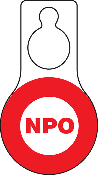 Shaped Hanger Tag: NPO 9" x 5" / - TAD630