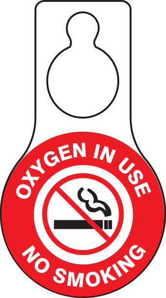 Safety Tag: Oxygen In Use - No Smoking 9" x 5" / - TAD631