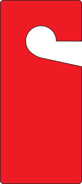 Door Knob Safety Tag: Blank 9" x 4" / - TAD831