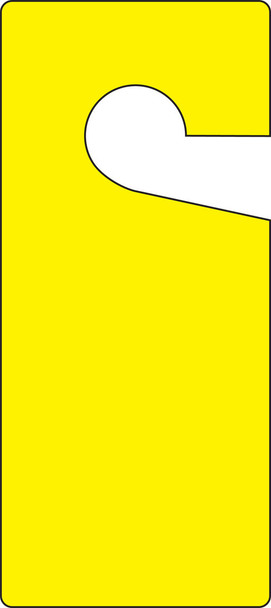 Door Knob Safety Tag: Blank 9" x 4" / - TAD833