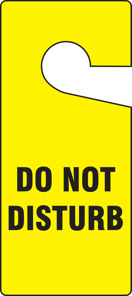 Door Knob Safety Tag: Do Not Disturb 9" x 4" / - TAD834