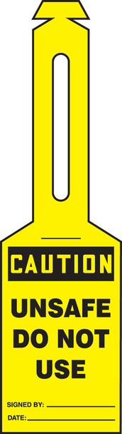 Loop 'n Strap OSHA Caution Safety Tag: Unsafe - Do Not Use - TAL314