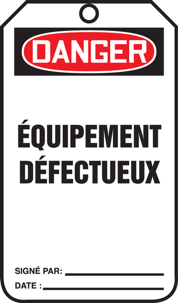 Danger Équipement Dfectueux - TCF011PTP