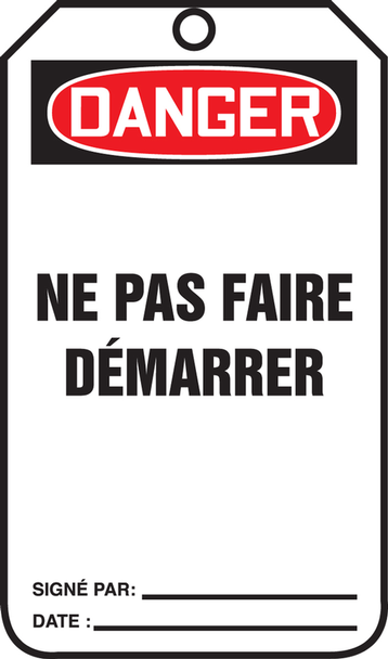 Danger Ne Pas Faire Dmarrer - TCF017CTP