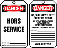 Danger Hors Service 5 7/8" x 3 1/8" - TCF019CTM