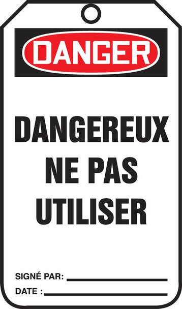 Danger Dangereux Ne Pas Utiliser - TCF024PTM