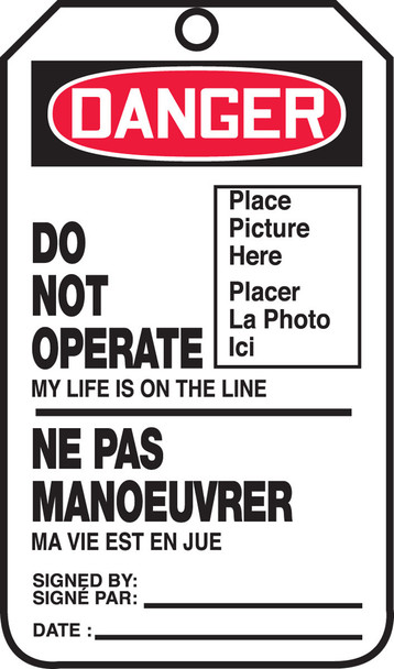 Danger Do Not Operate My Life Is On The Line (W/Photo Slot) - TCF127PTM