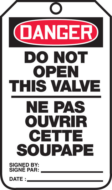 Danger Do Not Open This Valve - TCF188PTM