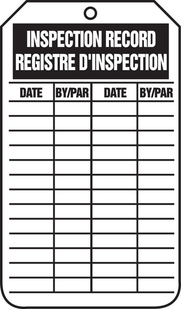 Inspection Record / Registre D'Inspection - TCF463PTM