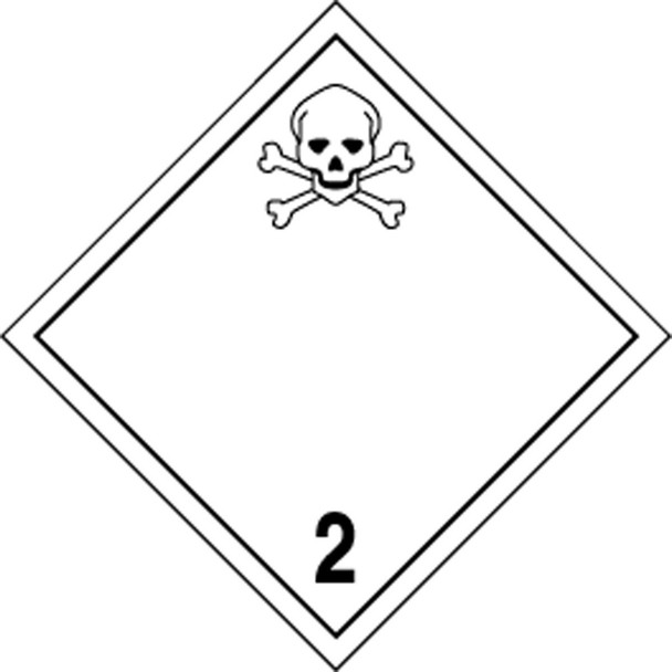 TDG Placard  Class 2 273mm x 273mm (10 3/4" x 10 3/4") Magnetic Vinyl 25/Pack - TCP206MG25