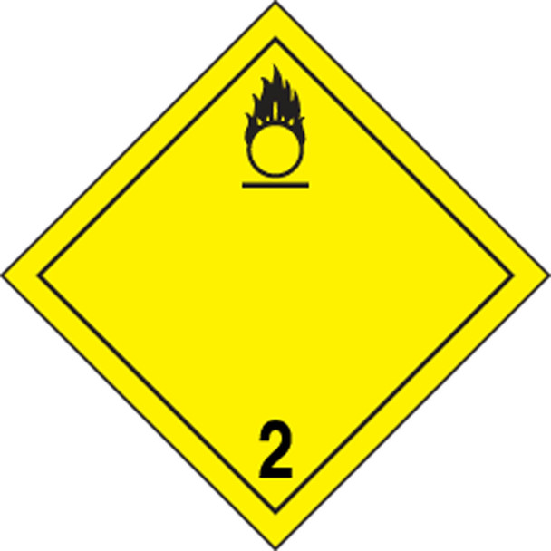 TDG Placard  Class 2 273mm x 273mm (10 3/4" x 10 3/4") Magnetic Vinyl 50/Pack - TCP208MG50