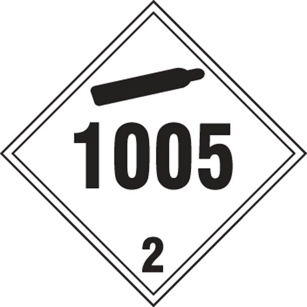 TDG Placard 273mm x 273mm (10 3/4" x 10 3/4") Adhesive Vinyl 100/Pack - TCP262VS100