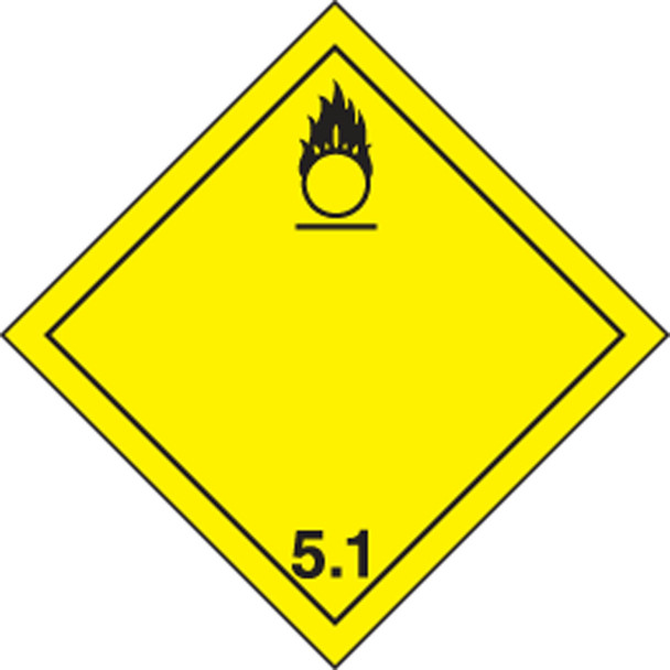 TDG Placard  Class 5 273mm x 273mm (10 3/4" x 10 3/4") Magnetic Vinyl 1/Each - TCP511MG1