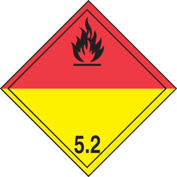 TDG Placard  Class 5 273mm x 273mm (10 3/4" x 10 3/4") Magnetic Vinyl 50/Pack - TCP533MG50