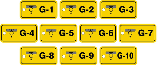 Energy Source ID Tag - Series Adhesive Dura-Vinyl 10/Pack - TDF420XVR