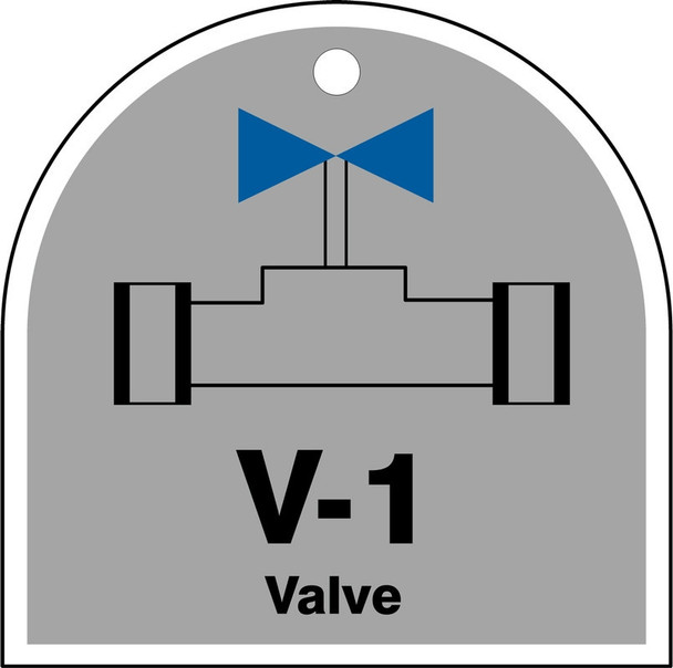 Energy Source Identification ShapeID Tag: Valve Number: 2 Adhesive Dura-Vinyl 1/Each - TDJ202XVE