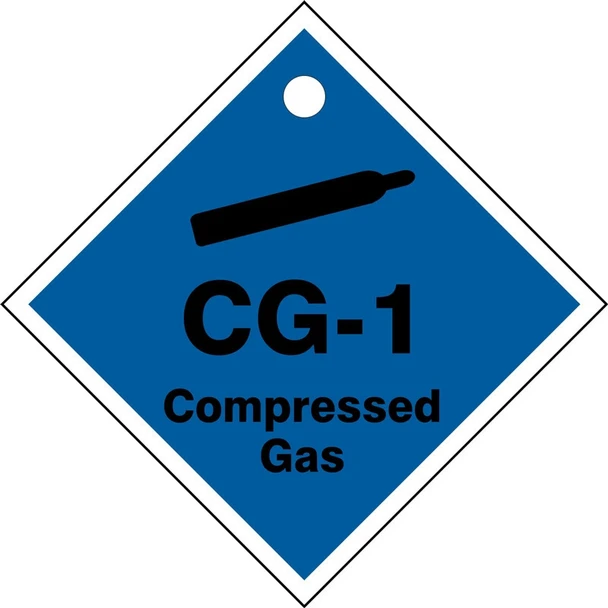 Energy Source ShapeID Tag: CG-_ Compressed Gas Number: 7 Adhesive Dura-Vinyl 5/Pack - TDJ607XVM