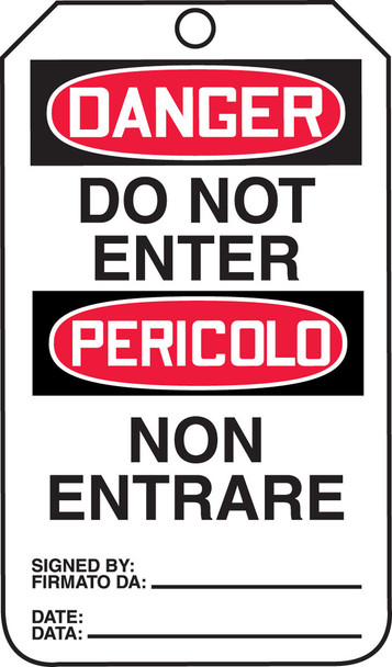 ENGLISH/ITALIAN RP-Plastic 25/Pack - TMT151PTP