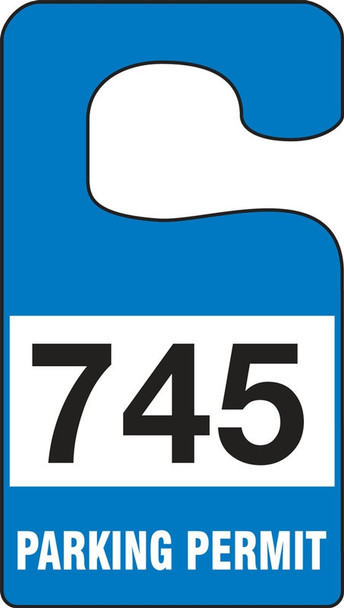 VERTICAL HANGING TAGS: PARKING PERMIT Maroon Series: 500-599 4 7/8" x 2 3/4" 100/Pack - TNT290MRF