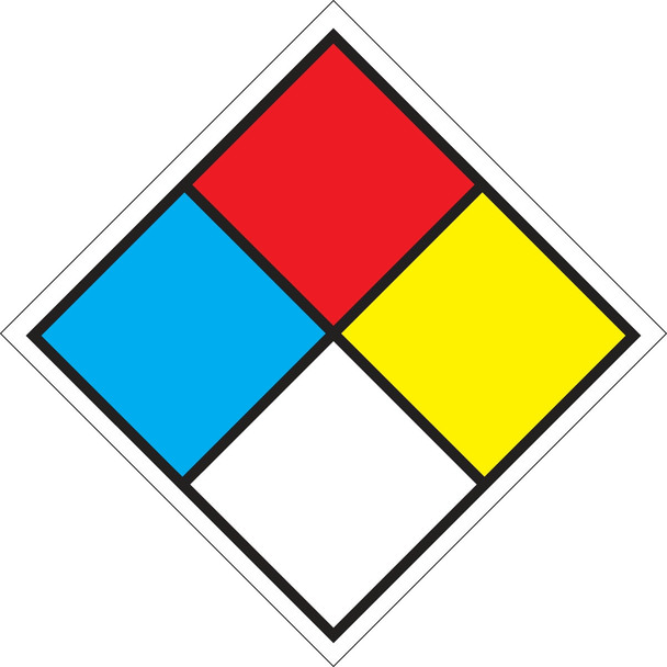 NFPA Blank Placard & Placard Kit 10" Diamond Adhesive Dura-Vinyl / - ZFD101XV