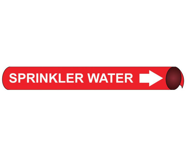 Pipemarker Precoiled - Sprinkler Water W/R - Fits 1 1/8"-2 3/8" Pipe - B4096