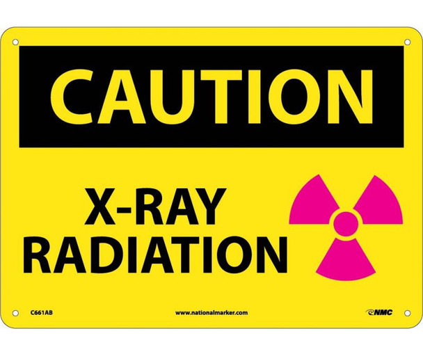 Caution: X-Ray Radiation - Graphic - 10X14 - .040 Alum - C661AB