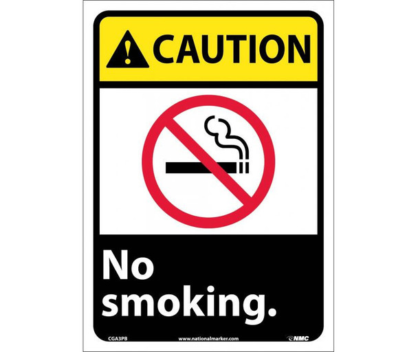 Caution: No Smoking (W/Graphic) - 14X10 - PS Vinyl - CGA3PB