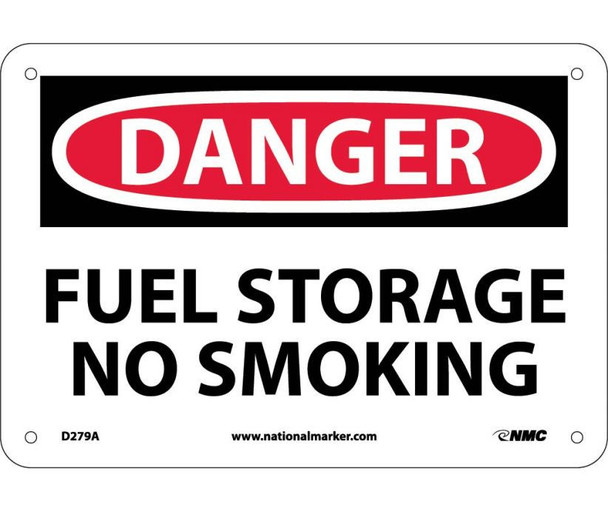 Danger: Fuel Storage No Smoking - 7X10 - .040 Alum - D279A