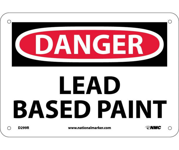 Danger: Lead Based Paint - 7X10 - Rigid Plastic - D299R