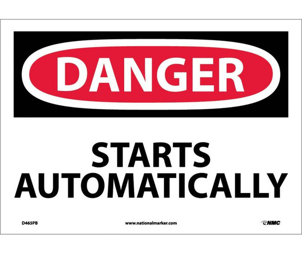 Danger: Starts Automatically - 10X14 - PS Vinyl - D465PB