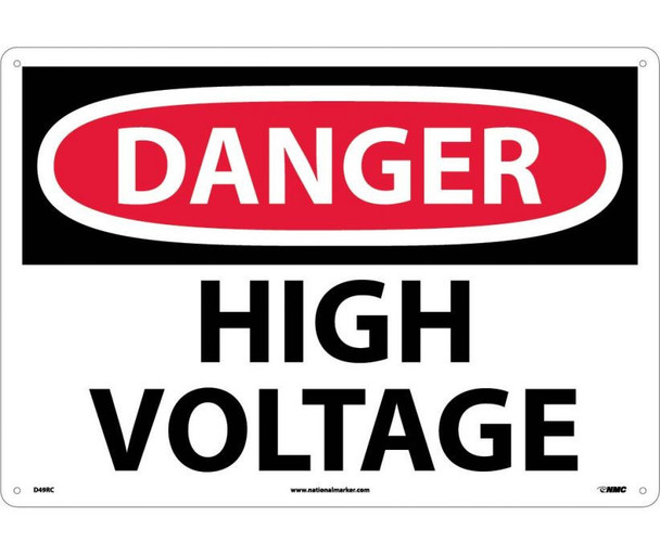 Danger: High Voltage - 14X20 - Rigid Plastic - D49RC