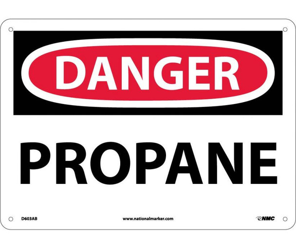 Danger: Propane - 10X14 - .040 Alum - D603AB