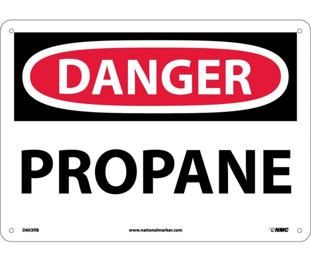 Danger: Propane - 10X14 - Rigid Plastic - D603RB